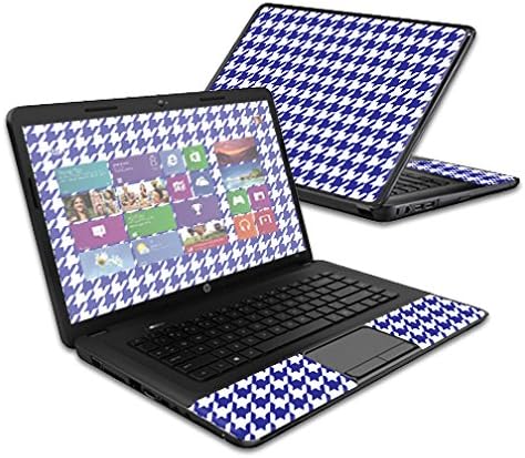 Pielea Mightyskins compatibilă cu laptopul HP 2000 15.6 - Blue Houndstooth | Protector, durabil și unic Copertă de ambalare
