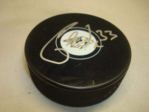 Colin Wilson a semnat Nashville Predators Hockey Puck autografat 1B-autografat NHL Pucks