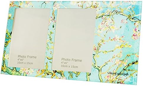 Carmar Carmani 7x9-inch cadru dublu foto cu desen „Blossom de migdale” de Van Gogh, Cadru de top unic de artă inspirat de artă