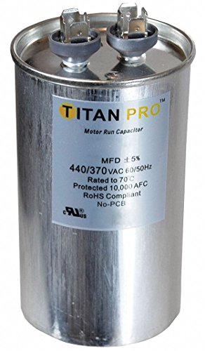 Condensator de rulare a motorului rotund Titan Pro, 50 de microfarad, tensiune 370-440VAC