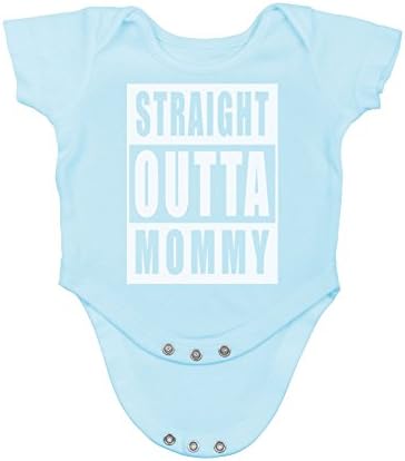 Straight Outta Mommy - amuzant drăguț glumă de noutate cadou pentru copii înfiorător, corp pentru bebeluși dintr -o bucată