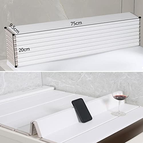 Tavă de baie pfcdzdu, capac de izolare termică pentru baie pliabilă, capac de baie de obturare din PVC impermeabil pentru cărți