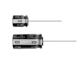 Nichicon UVZ1C102MPD Seria VZ 1000 UF 16 V 105 ° C Ø10 x 16mm LS = 5 mm Cap electrolitic din aluminiu radial - 100