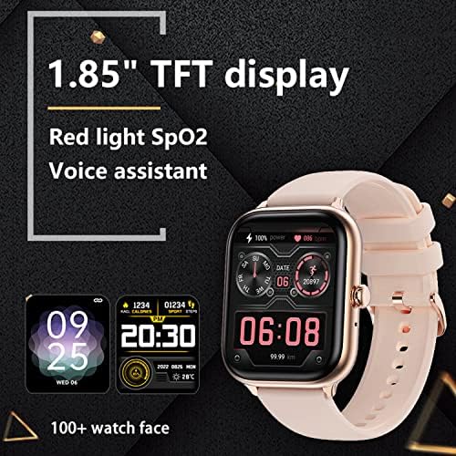 Ceasul JOSTART 1.85'smart, smartwatch cu ecran tactil complet pentru telefoane Android și iOS compatibil Tracker de fitness