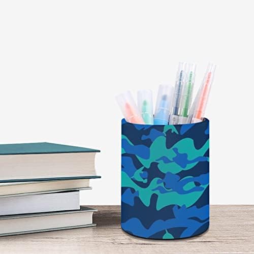 Blue Dolphin Camo Tipărit Supor Penul Cupa pentru creion pentru organizator de birou pentru machiaj de machiaj pentru birou