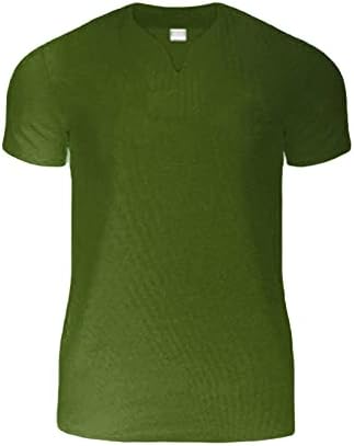Tricou pentru bărbați Casual Color Solid V-Neck T-Tricou ușor Fitness Tops Fashion Business Business Short Business