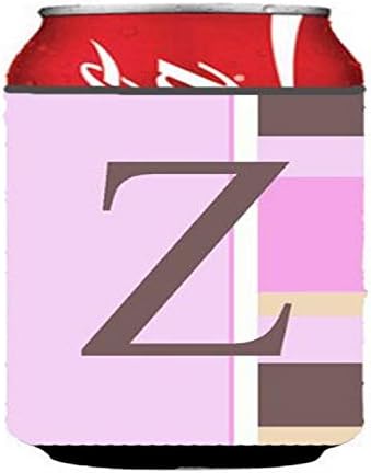 Caroline's Treasures CJ1005 -ZCC Litera Z Monogramă inițială - Dumpuri roz Can sau Bottle Hugger, Can Mânecă Hugger Mașină