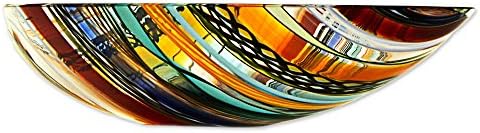 Boluri Decorative din sticlă NOVICA, 2,4 H x 12,75 L x 5 D, Multicolor