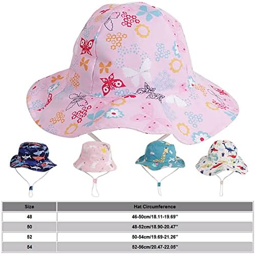 Convins8 Reglabil Brim Brim Sun Pat - Kids Upf50+ Pălărie cu găleată de vară, pălărie de protecție la soare respirabilă confortabilă