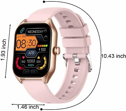 Ceasuri inteligente BYIKUN pentru bărbați pentru femei, Smartwatch pentru sănătate cu ecran de 1,85 inci cu monitor de tensiune