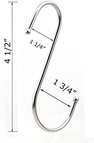 RuiLing 10 Pack Premium 4.5 inch Heavy Duty din oțel inoxidabil s cârlige - S în formă de cârlig-cuier cârlige-Ideal pentru