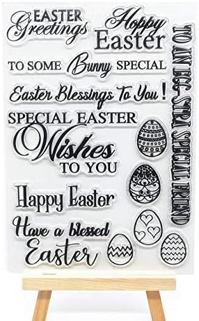 Bine ați venit la Joyful Home 1pc Happy Easter Felicitări de cauciuc ștampilă limpede pentru fabricarea cardurilor și scrapbooking