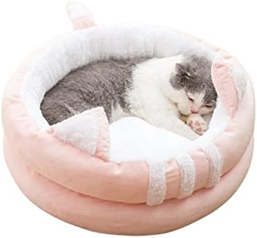 Pat de pisici semi -închis - pat de câine de gogoaș - pernă mat mat Color
