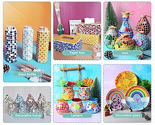 500g Color mixte Mozale de cristal neregulat, Minuscule Mozaic Tile Hobby -uri DIY Copii Craft Crystal Fabricat pentru artizanat