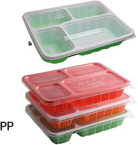 100 de tacâmuri de plastic de unică folosință cutie de prânz Fast-food Cutie de prânz ambalate cutie de prânz pătrat takeout