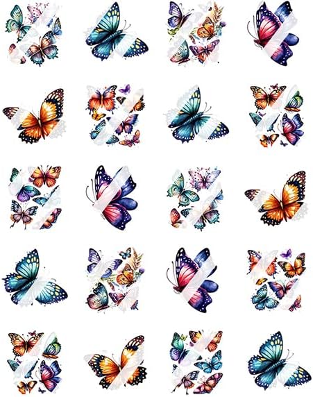 Decaluri de artă de unghii fluture - Decaluri de unghii de apă - Design B10245