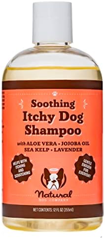Șampon pentru câini cu mâncărime natural Dog Company, 12 oz, tratament pentru piele uscată pentru câini, ameliorarea mâncărimii