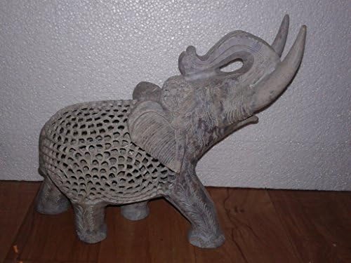 Elefant de piatră de marmură subcout în interiorul artelor și meșteșugurilor handmade pentru bebeluși Elephant handmade