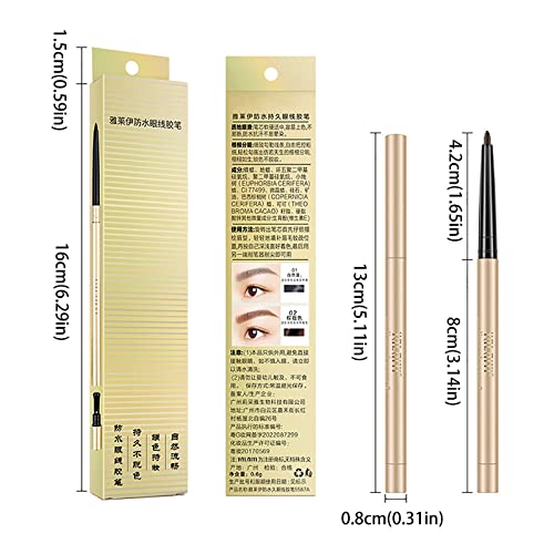 Outfmvch slefuire creion Ultra fin Peniță lungă durată lichid Eyeliner colorate diamant Eyeliner gel pen Sampanie aur maro