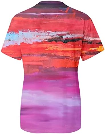 Topuri De Antrenament Pentru Femei, Tricouri Cu Mânecă Scurtă Cu Imprimeu Floral Tricou Lejer Casual De Vară