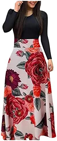 Rochii ZEFOTIM pentru femei 2023 mânecă scurtă/lungă rochie lungă florală Maxi modă Rochii Casual de vară Sun Boho