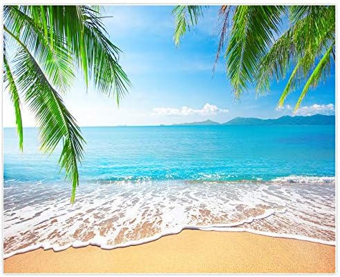 Allenjoy 10x8ft tropicale vara fundal Plaja Palm frunze fotografie fundal pentru nunta Happy Birthday Baby duș decorare Banner