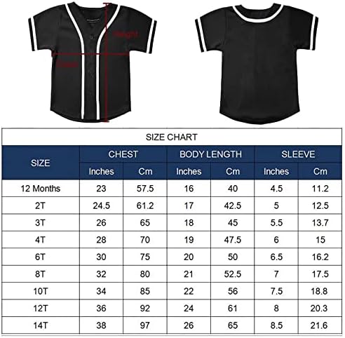 Jersey de baseball pentru copii babyhealthy pentru copii hip hop tricouri sport personalizate pentru fete pentru băieți