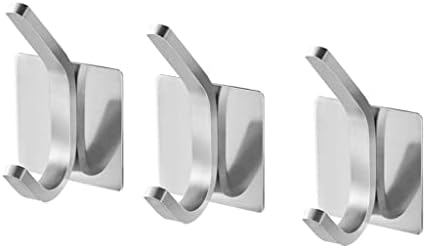 DOUBAO 3PCS din oțel inoxidabil, auto -adeziv, suport pentru suport pentru suport pentru rafturi de rafturi cârlige de prosop