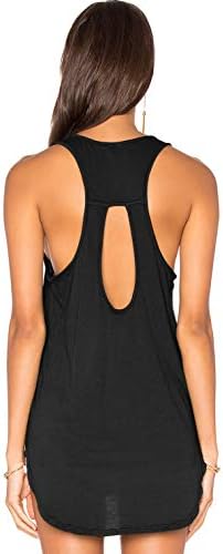 Muzniuer Yoga antrenament Topuri pentru Femei Backless rezervor lung antrenament Tricouri acoperi vara fără mâneci Tricouri