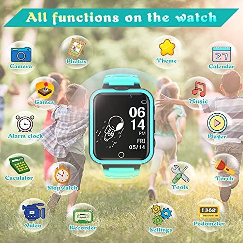 Copii Smart Watch cu jocuri -Smartwatch Smartwatch pentru băieți Gilrs cu 20 de jocuri Dual Camera Dual Player Player Light