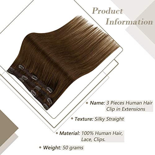 Cumpărați împreună economisiți mai mult Clip în extensii de păr păr uman real Clip maro în extensii de păr uman 3buc și 9buc