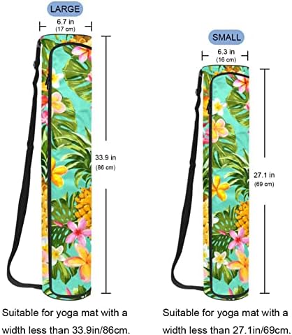 Fructe tropicale tropicale frunze florale model Yoga Mat Carrier sac cu curea de umăr Yoga Mat sac Gym Bag Beach Bag