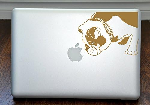 Brit The English Bulldog Gold Decal pentru laptop de 13