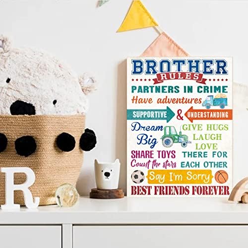 Kairne Brother Reguli Artă de perete, imprimeuri pentru băieți, semne de cameră, poster de camion inspirațional pentru copii