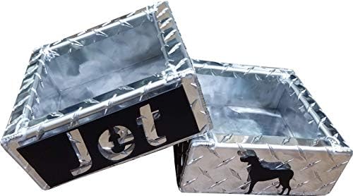 ActiveDogs Diamond Tread aluminiu Rasa specific personalizat Bowl Set-12 Cupa food Bowl & 100 oz. Bol De Apă
