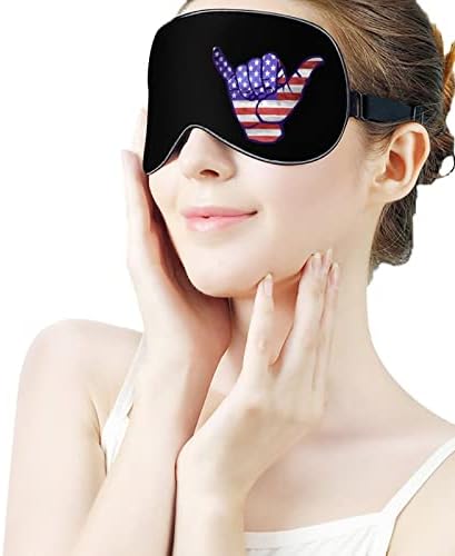Shaka USA Masca de dormit cu curea reglabilă capac moale pentru ochi Blackout Blind For pentru călătorii Relax NAP