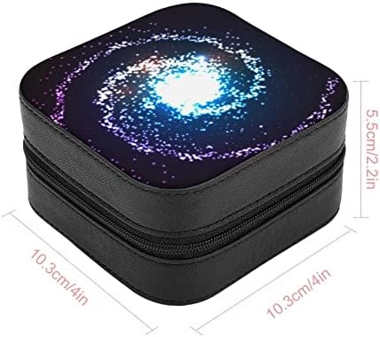 Space Galaxy Nebula Vortex Bijuterii cutii Pu Purie Portabilă Portabilă Depozitare Cutie Mini Case pentru femei Cadou