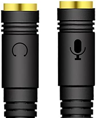 Adaptoare pentru căști ZTGD Adaptor pentru Splitter pentru căști 3,5 mm femelă la 2 Cablu Adaptor pentru microfon dublu masculin