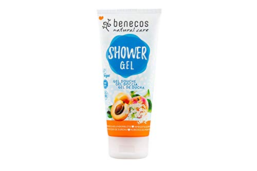 Gel de duș Benecos Organic Cais and Elderflower-întinerește pielea-lasă pielea hidratată, hidratată, moale și netedă, pentru toate tipurile de piele