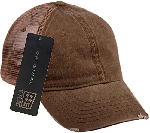E-Flag profil scăzut nestructurate pălărie Twill Distressed MESH camionagiu capace