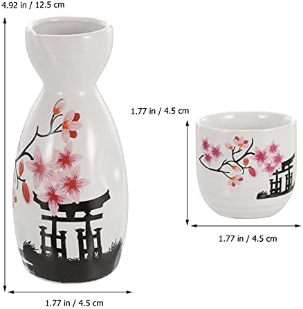 Seturi de nuntă PretyZoom SEKE CUP CUP ADECĂRI 5 PECES Placi design pictat tradițional japonez set set de porțelan ceramică