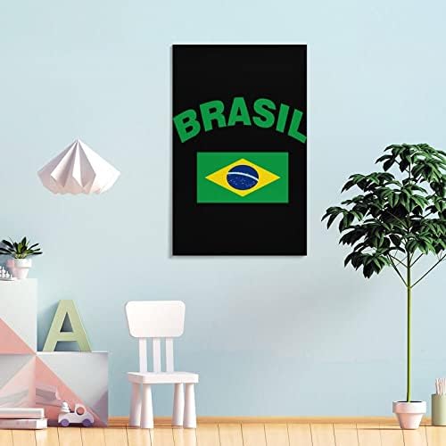 Steagul Braziliei Pictură tipărită Artă de perete Modern Artă Modernă Imagine Verticală pentru decorare a casei pentru dormitor