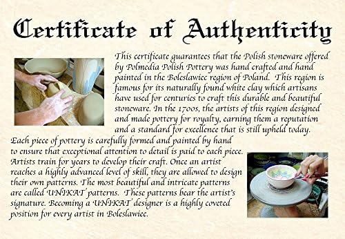 Ceramică poloneză 6 cm-inch Bowl Signature UNIKAT + certificat de autenticitate