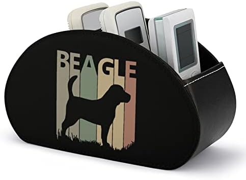 Suport de la telecomandă Siluetă Beagle Dog Siluetă de la telecomandă, organizator de depozitare Caddy Cutie de depozitare