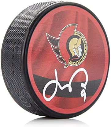 Josh Norris a semnat Ottawa Senators Reverse Retro Puck-autografe NHL Pucks