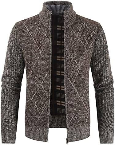 Jachete pentru bărbați Casual toamna de iarnă pulovere cu fermoar stand cu guler cardigan tops pulover jachete cu haina bluză