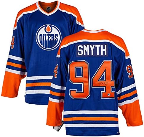 Ryan Smyth a semnat Edmonton Oilers 36x44 Jersey Frame - Tricouri autografate NHL
