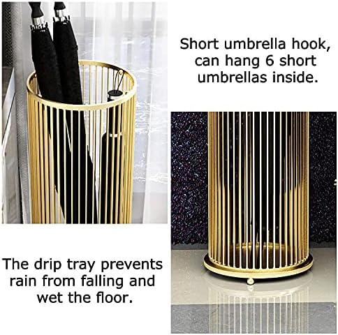 Fizdi Metal Umbrella Holder Home Home Holder Stand pentru Umbrellas Home Office Decoration Rack/Black/24x24x58cm