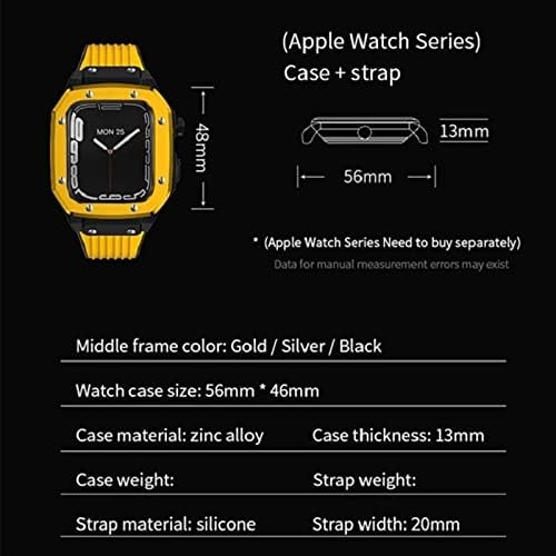 Ekins pentru Apple Watch Band Series 7 45mm Modificare Mod Kit curea de vizionare pentru bărbați curea de ceas din aliaj