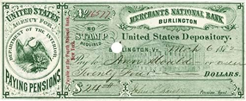 Banca Națională a comercianților Depozitari din Statele Unite-cec datat 1870